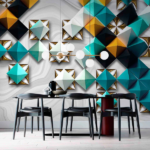 Geometric & Modern 3D Wallpaper Print, Customize/ Personalized Wallpaper for Smart Home Office