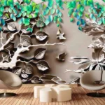 3D Nature Wallpaper Print, Customize/ Personalized Wallpaper for Smart Home Office